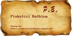 Piskolczi Balbina névjegykártya